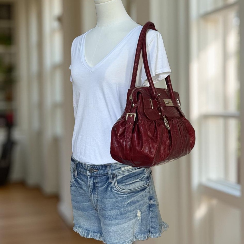 NWT Anne Klein Elegant Red Leather Satchel Shoulder Handbag! NEW! - Picture 14 of 14